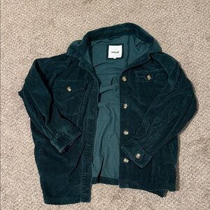 Aerie women's Dark Green Corduroy Shirt Jacket